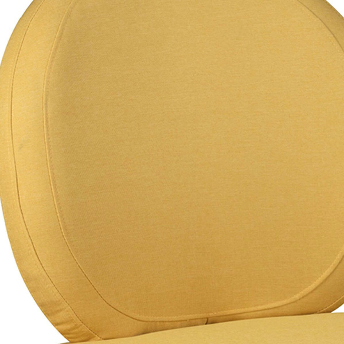 SKALAN - Fauteuil  crapaud tissu coloris jaune moutarde