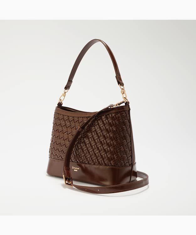 Delphina Brown - Woven Shoulder Bag