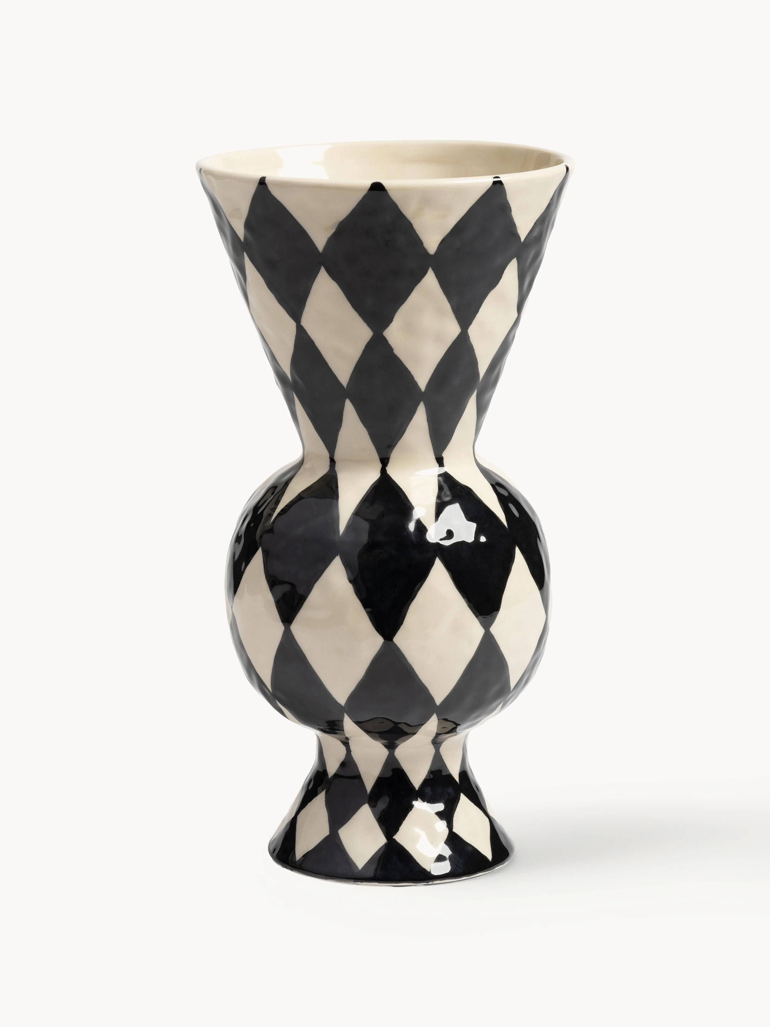 Handbemalte Vase Rhombic, H 30 cm
