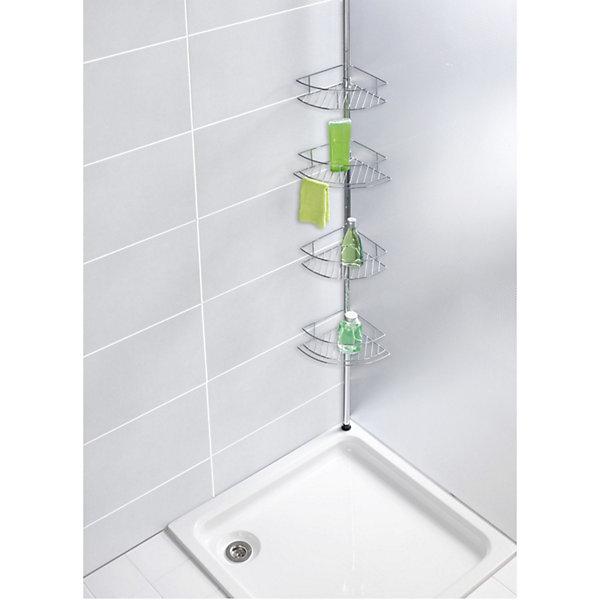Etagère de douche extensible Dolcedo - L. 31 x H. 65/275 cm