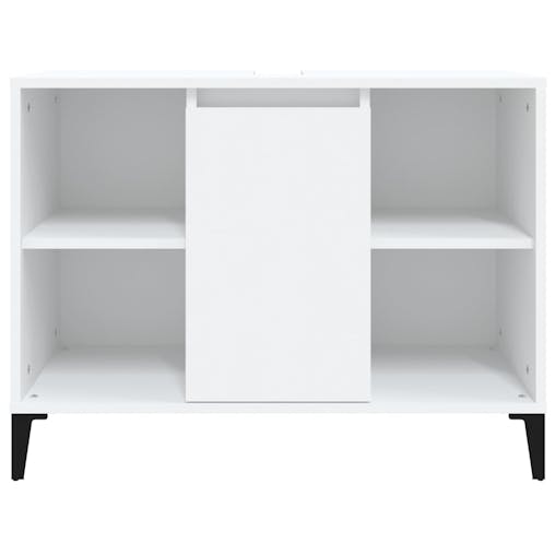 NNEVL Sink Cabinet White 80x33x60 cm Engineered Wood