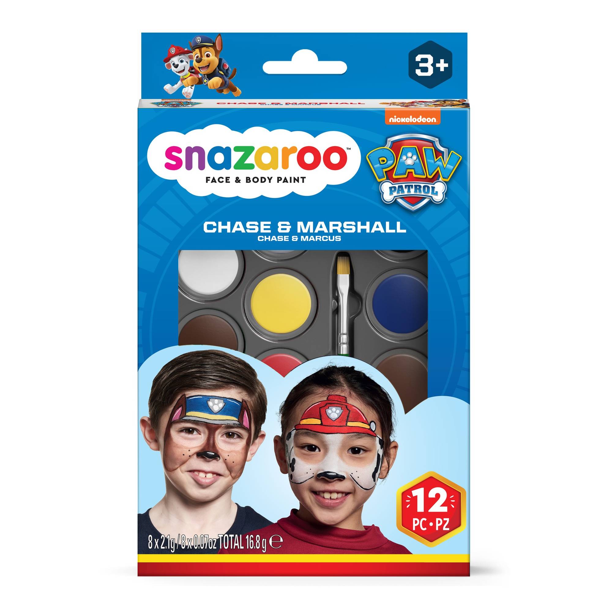 Snazaroo Paw Patrol Chase and Marshall Face Painting Kit