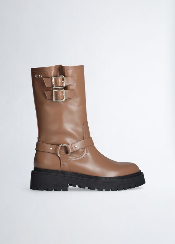 Biker boots in pelle