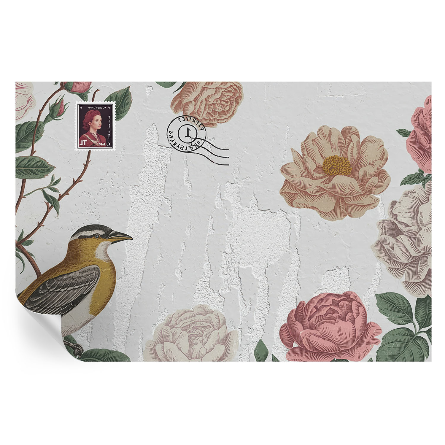Samoprzylepna tapeta Kwiaty vintage 104x70 Wallfluent