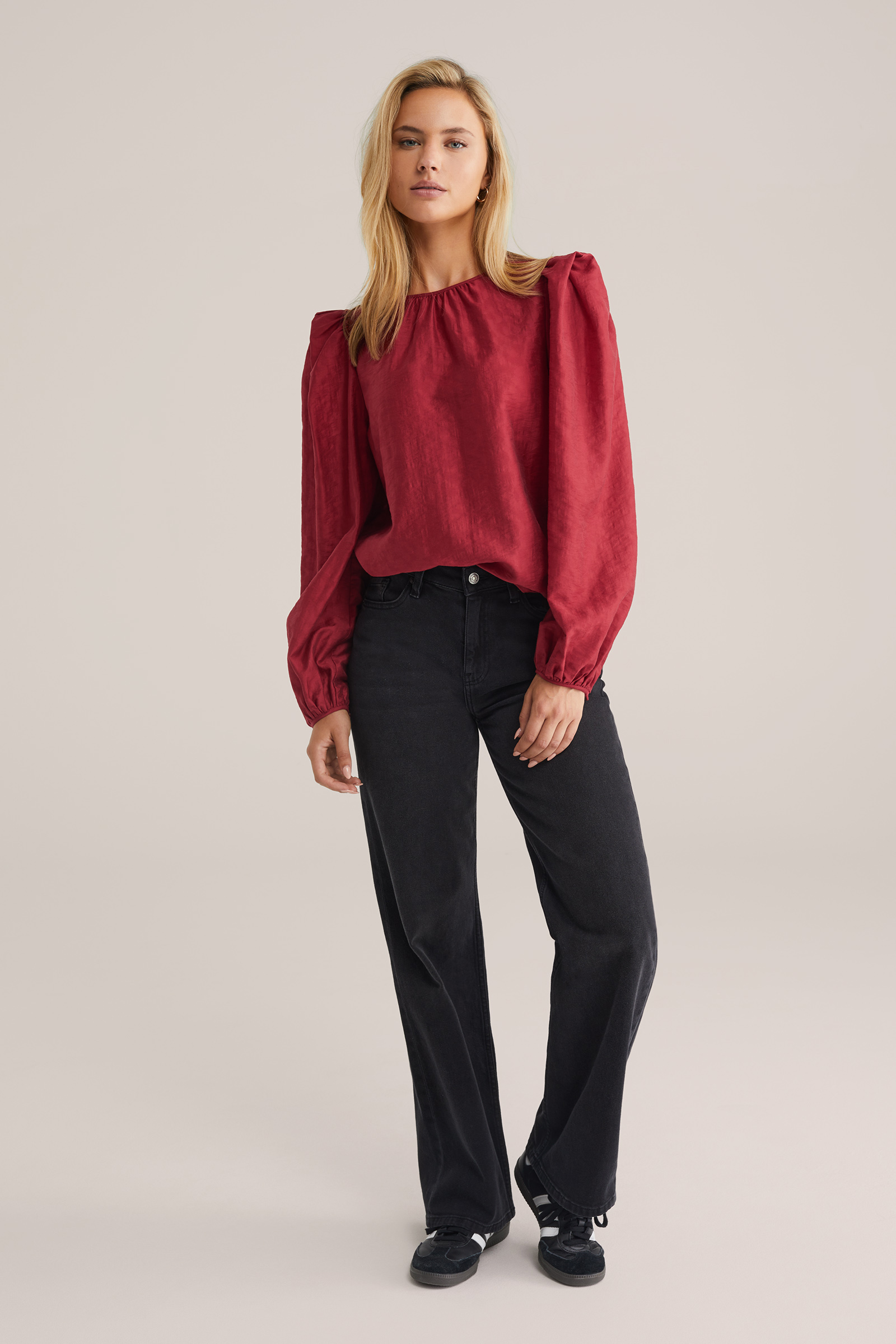 Dames blouse met jacquard