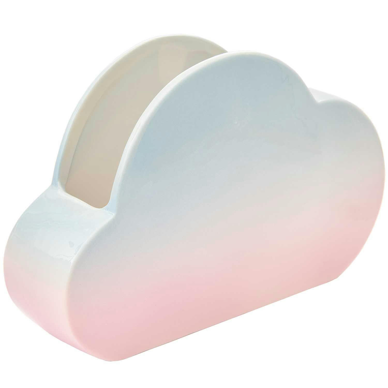 - Vase en céramique nuage bleu/rose 25 cm