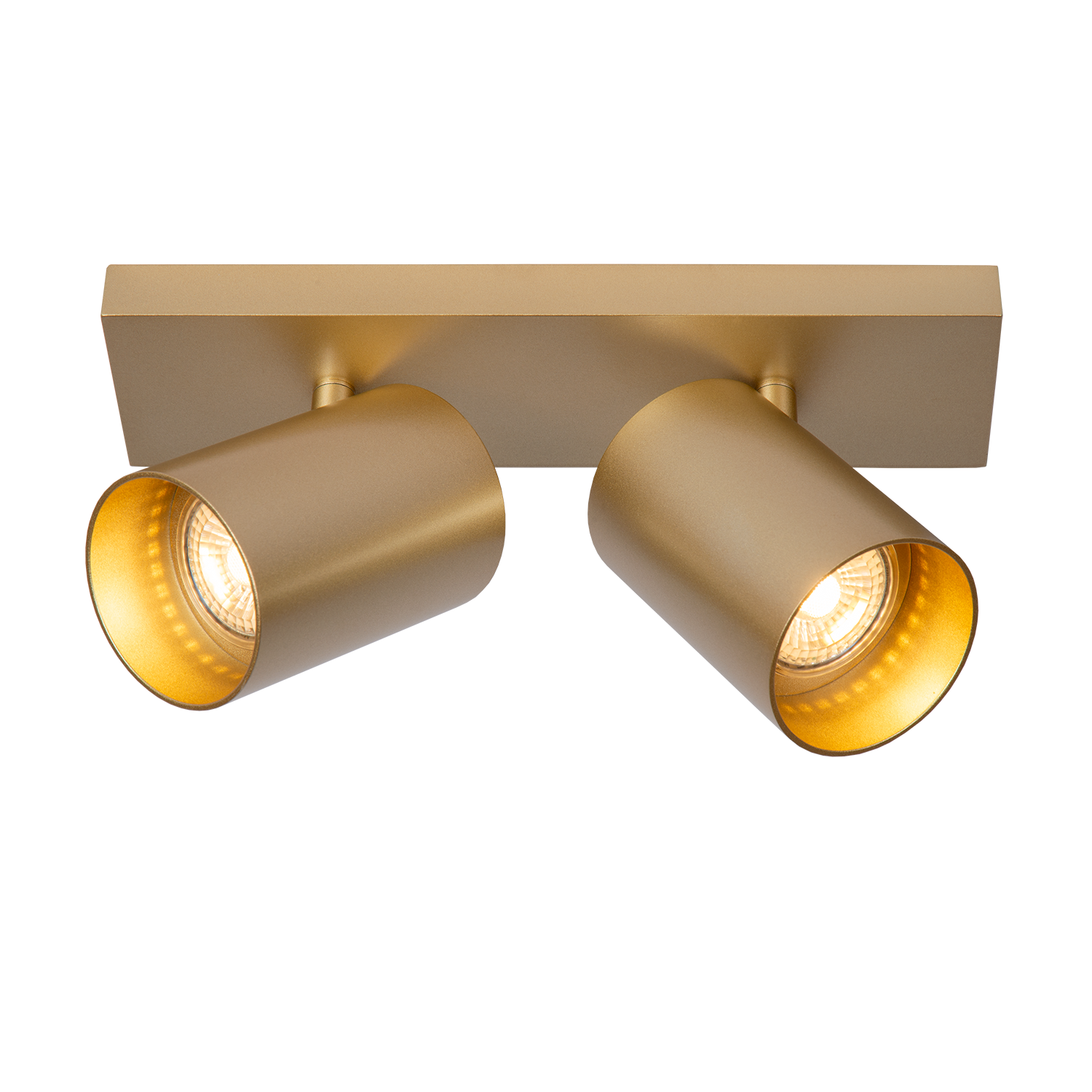 Atmooz Nuo 2 Plafondlamp – Goud – Ø7 cm – 2 Kantelbare Spots – Metaal