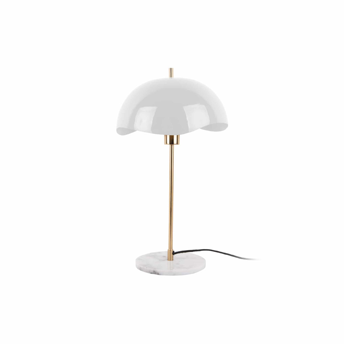 Leitmotiv tafellamp Waved Dome - wit - 30x30x56cm