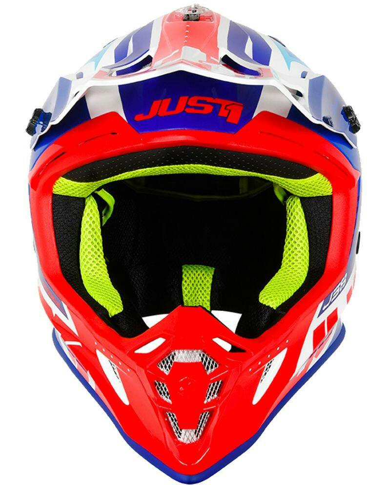 Just1 J38 Blade Off-Road Dirt Bike MX Helmet, Blue/Red