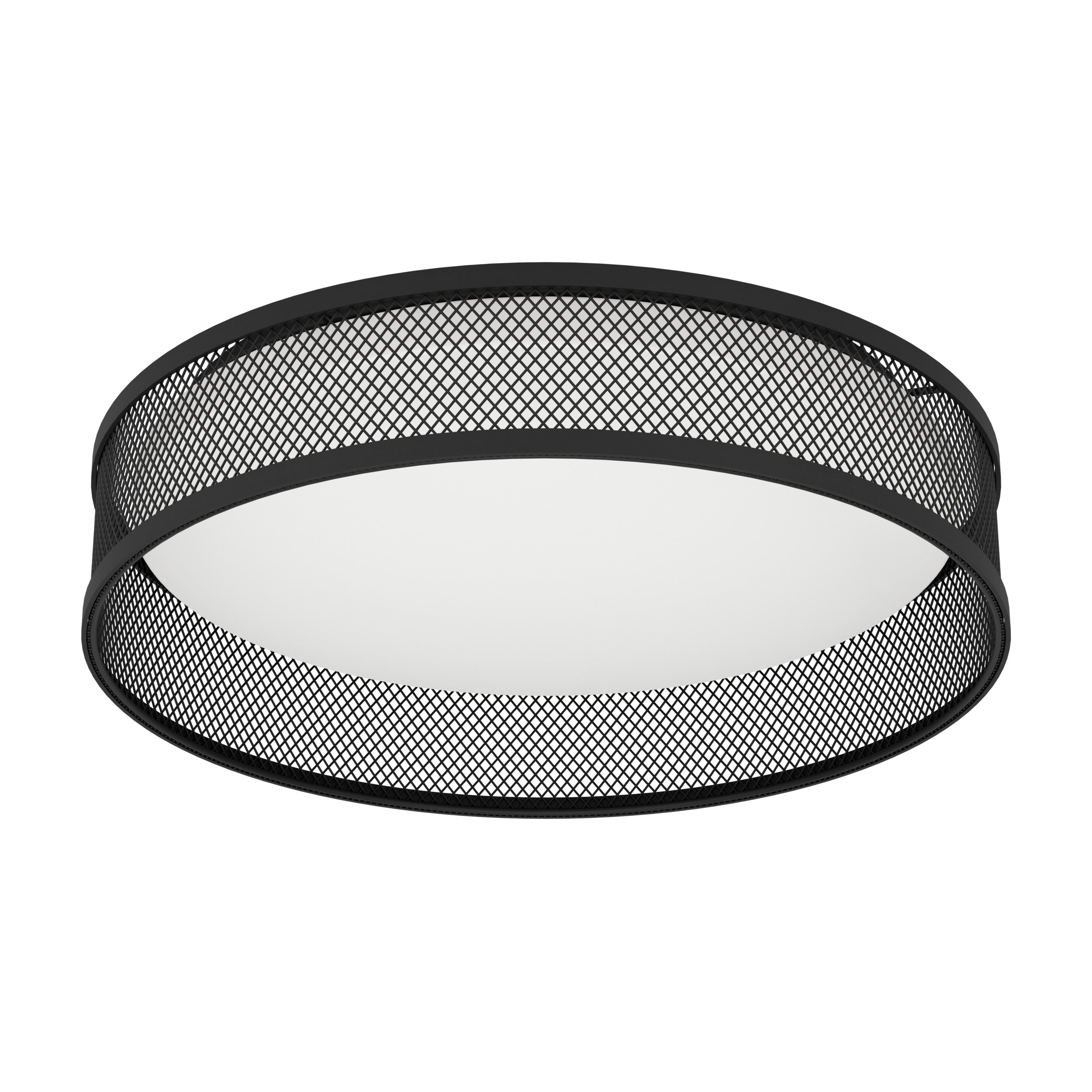 EGLO plafondlamp Luppineria - led - ø 38,5 cm - zwart/wit - staal