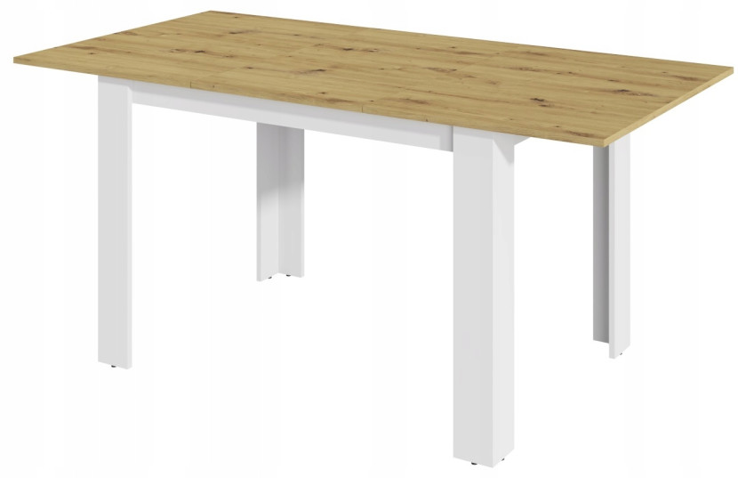 Stół rozkładany KONGO EXT 170X80 dąb artisan biały