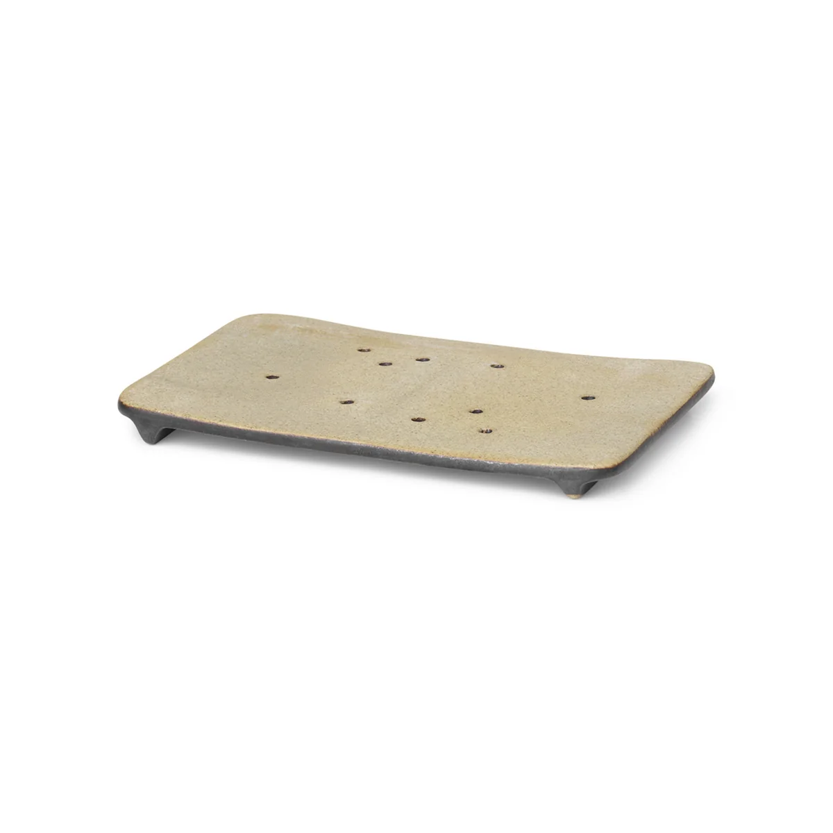 Ferm Living - Bon Accessoires Seifenschale, beige / schwarz