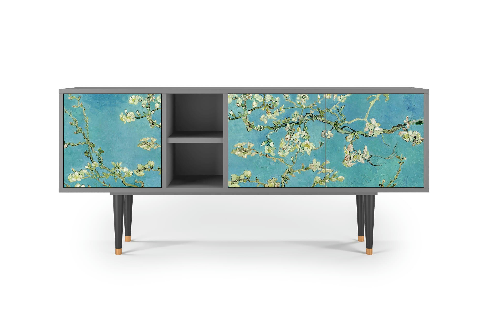 ALMOND BLOSSOM BY VAN GOGH - Meuble TV  bleu 3 tiroirs L 150 cm