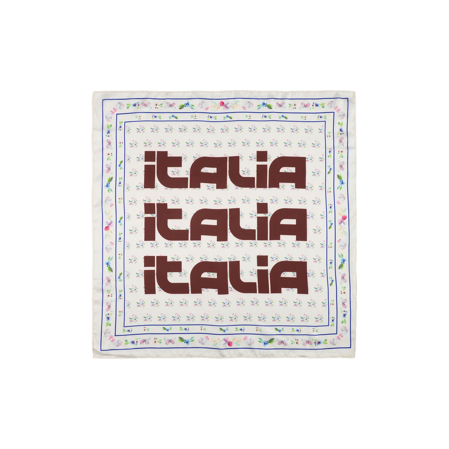Italia Flora Scarf, brown