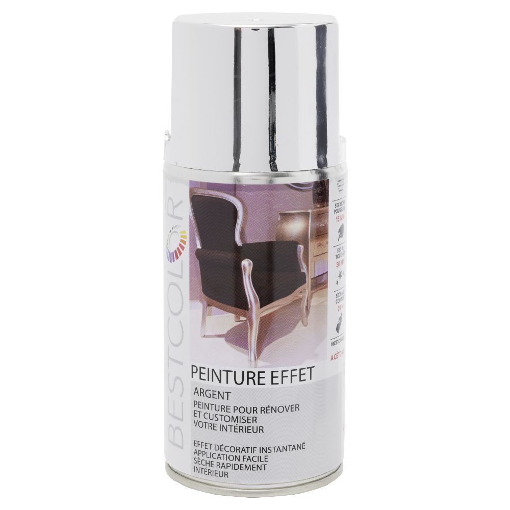 Peinture aérosol effet Chromé Argent 300 ml
