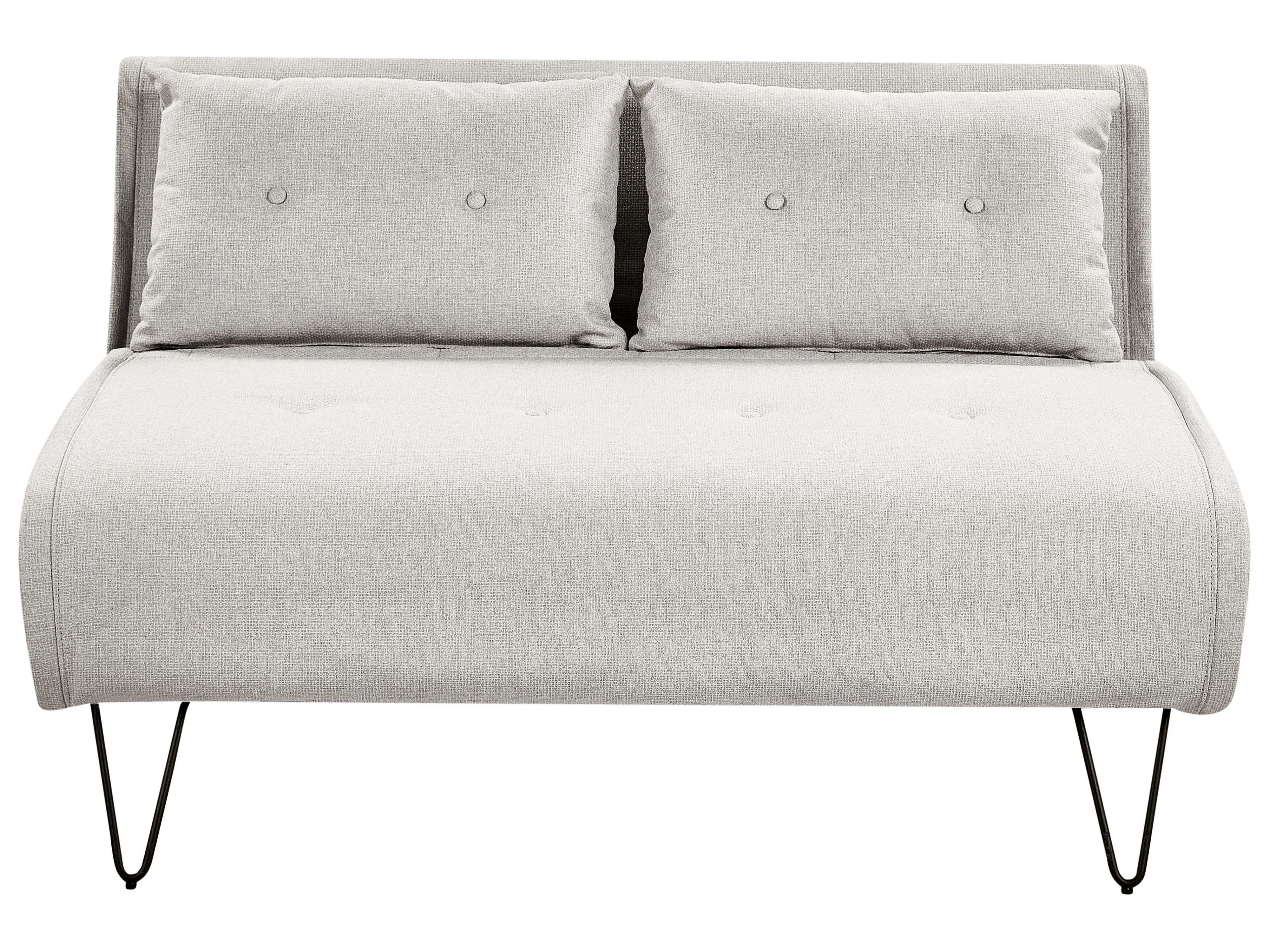 Sofa Bed 2 Seater VESTFOLD Fabric Light Grey