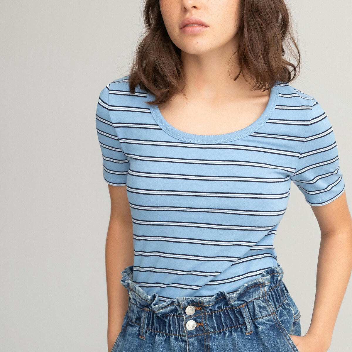T-shirt manches courtes à rayures 10-18 ans