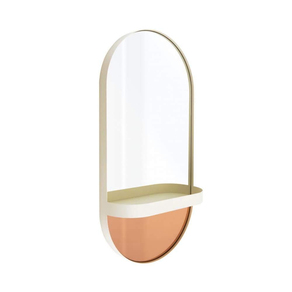 MARIE - Miroir mural avec étagère