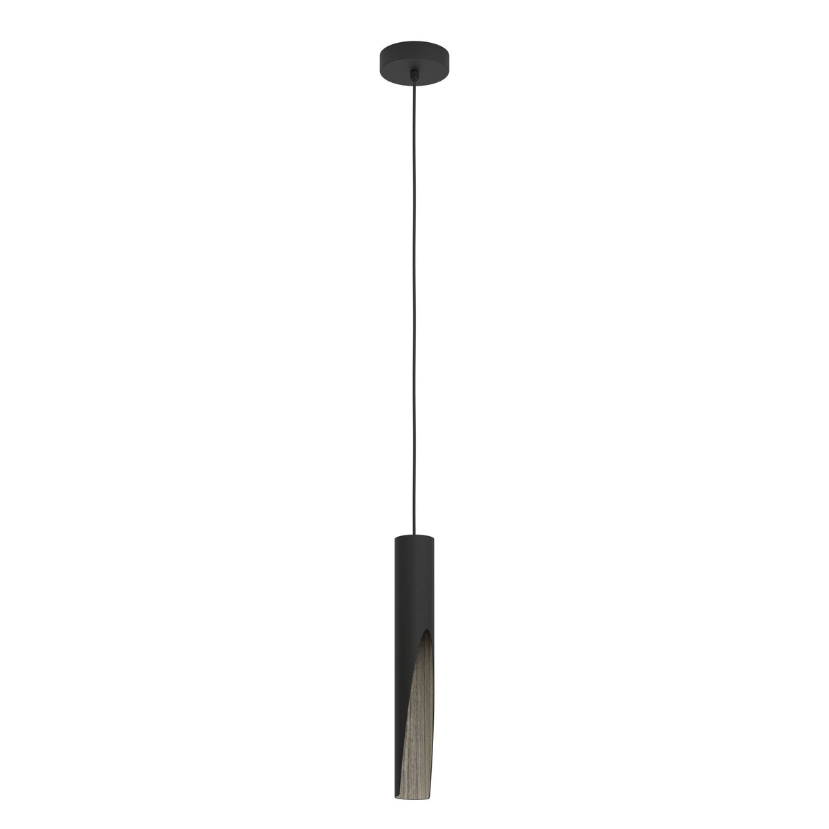 EGLO hanglamp Barbotto - gu10 - ø 6 cm - zwart/bruin - staal