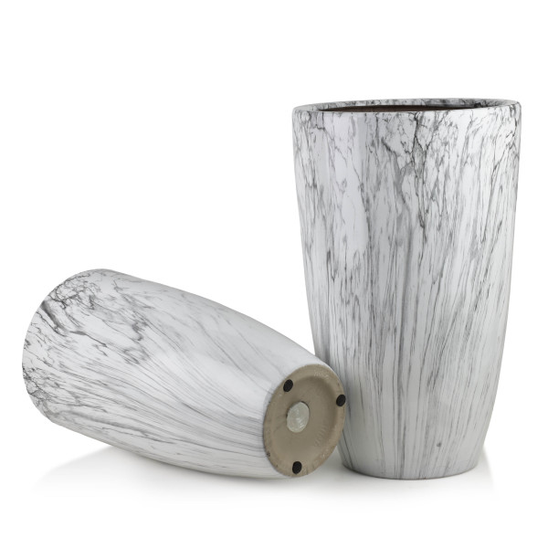 NEVA MARBLE Komplet 2 osłonek ceramicznych 39x39x62/31x31x58 cm