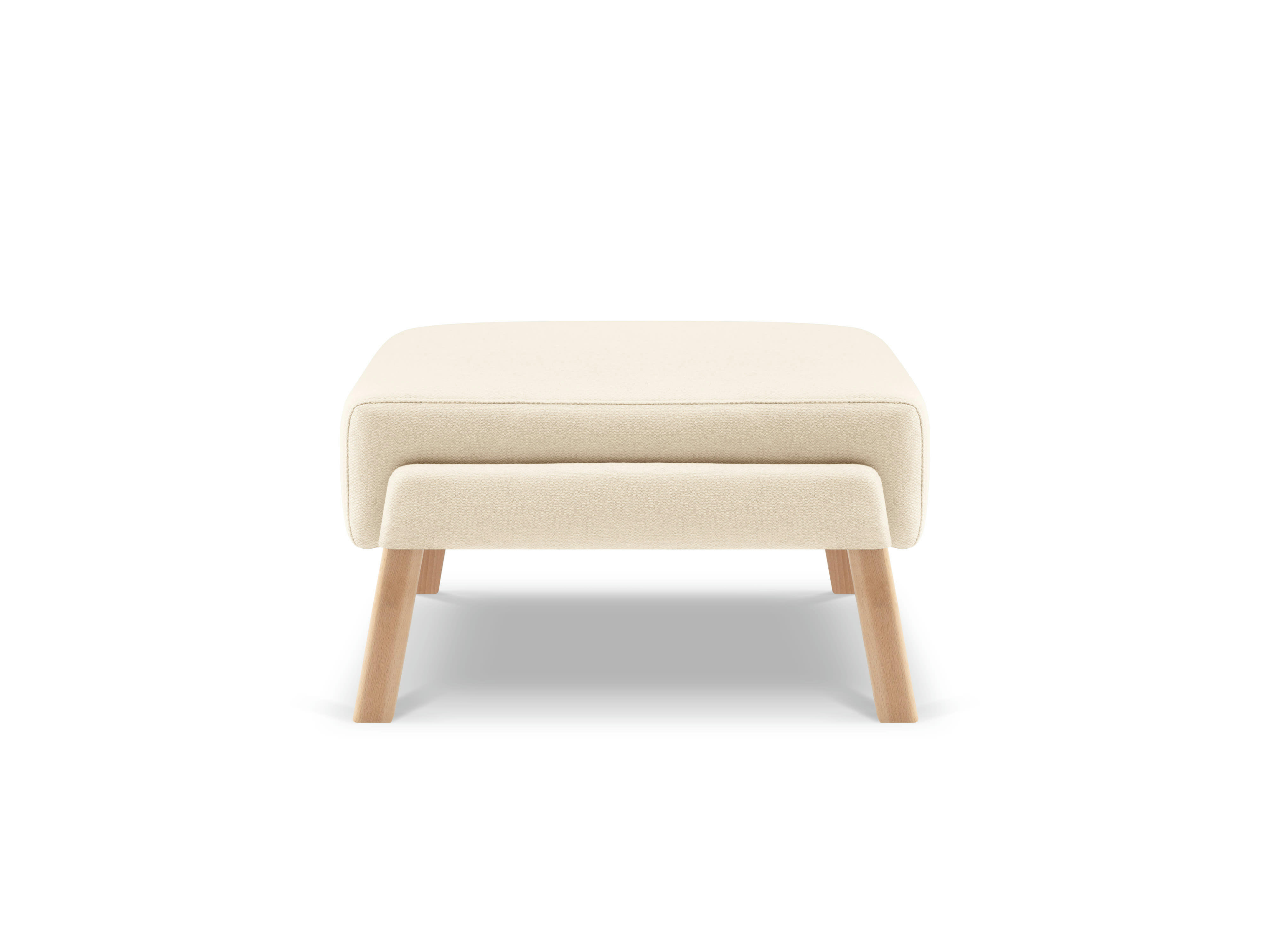 SALTO - Pouf en tissu structuré beige