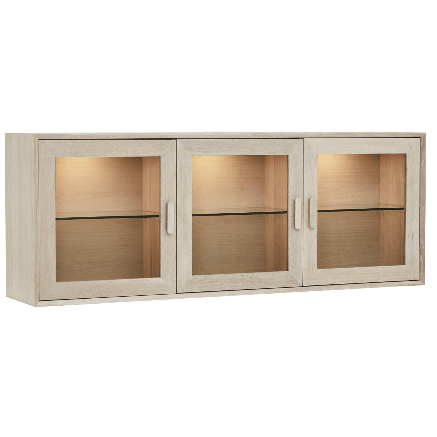 PORTO - Armoire murale 3 portes en chêne massif clair