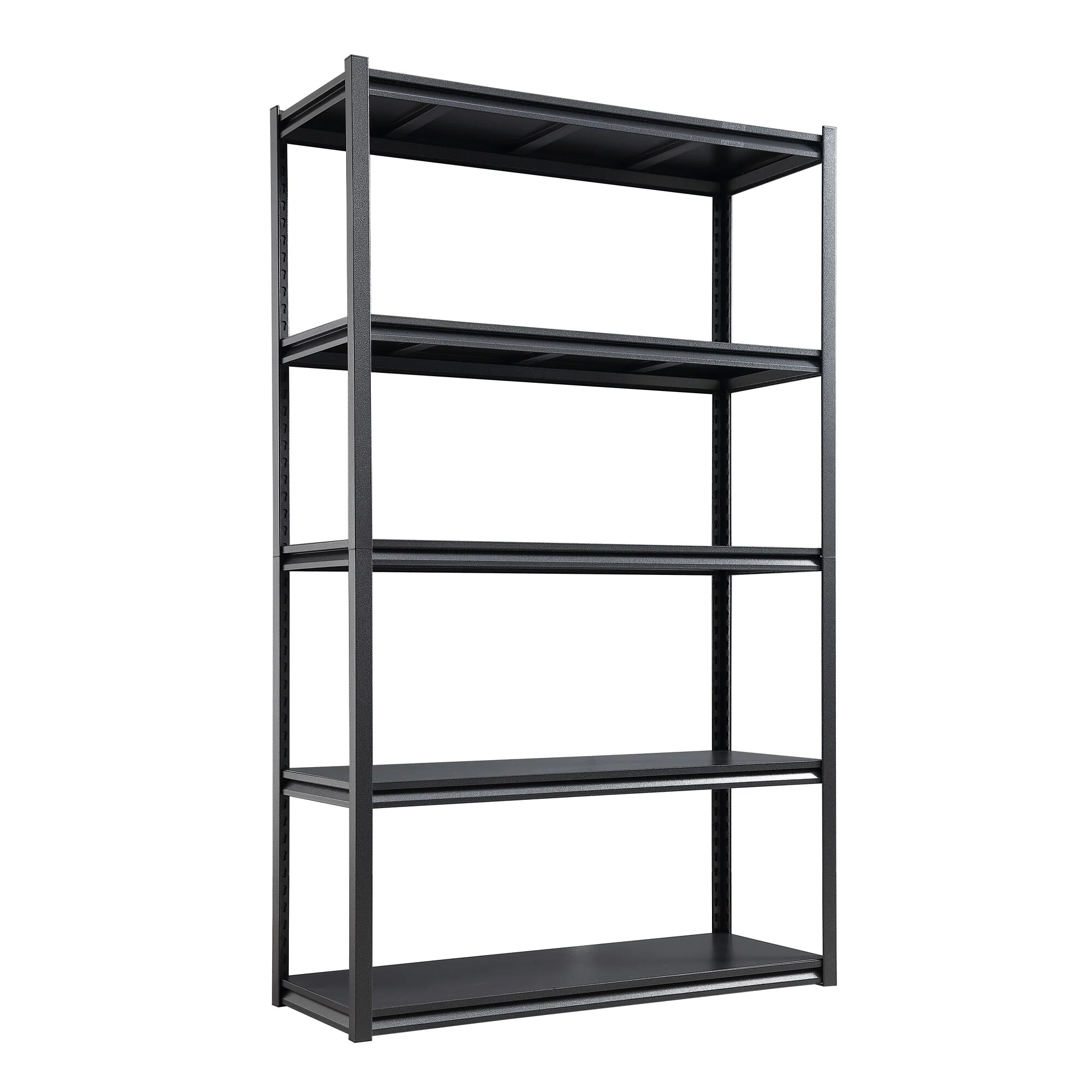 78'' 5-Tier Black Metal Shelves Pantry Organizer Storage