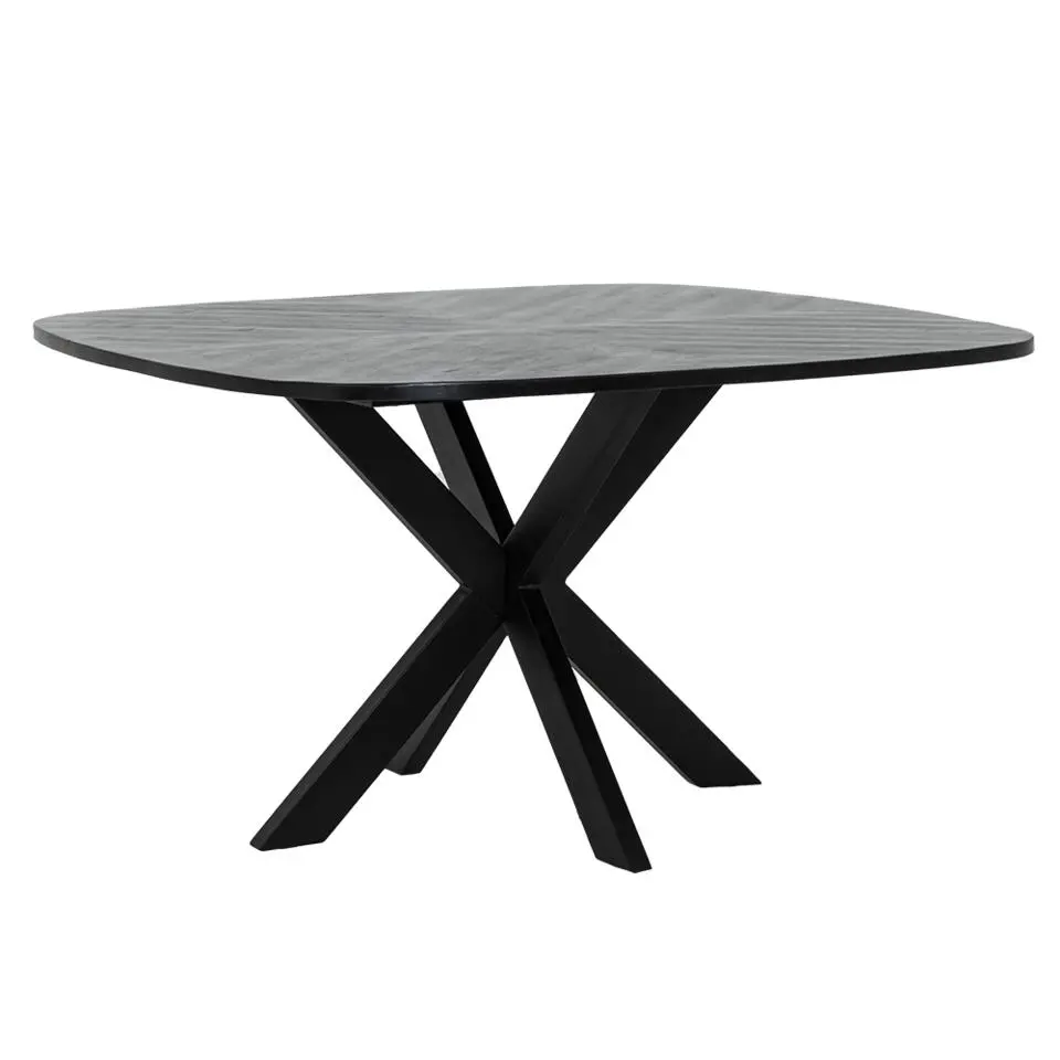 Tower Living - Silvi eettafel vierkant - 130 cm - zwart