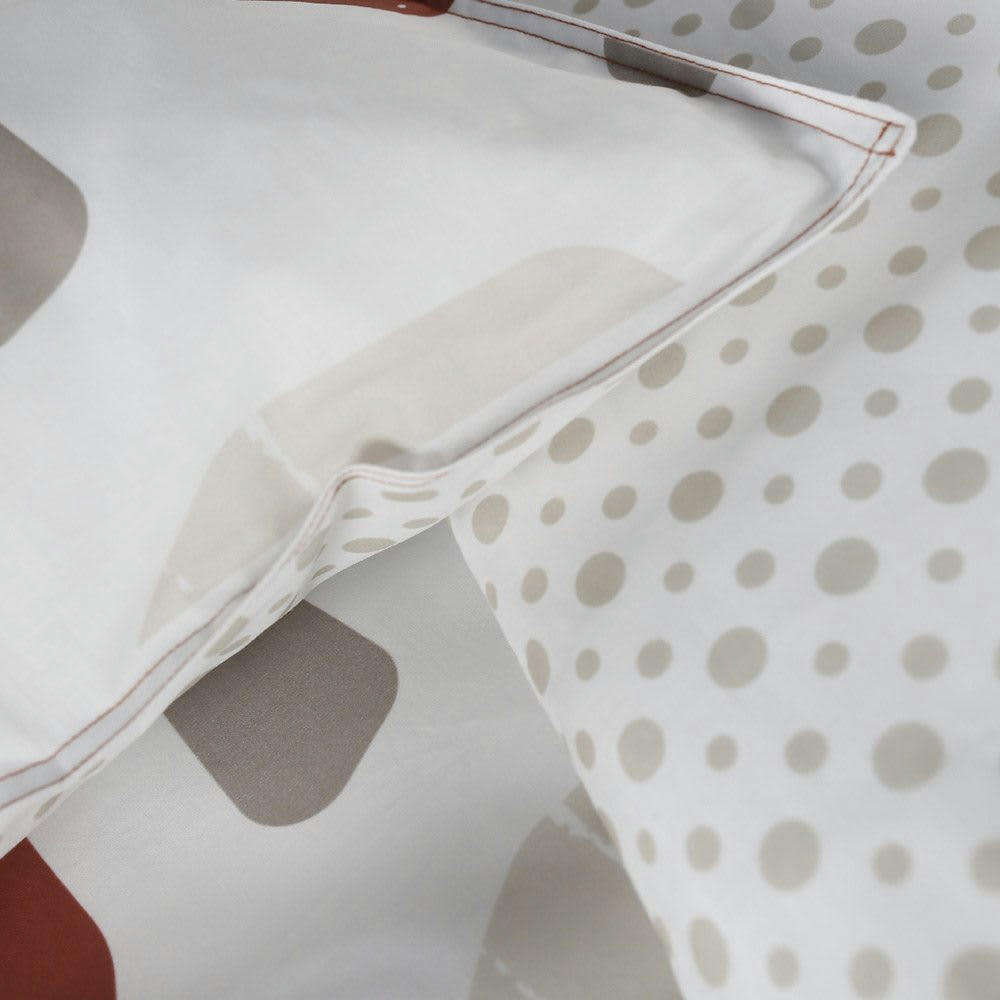 SUNSHINE AEL - Parure de lit 2 personnes imprimé en Coton Blanc 220x240 cm