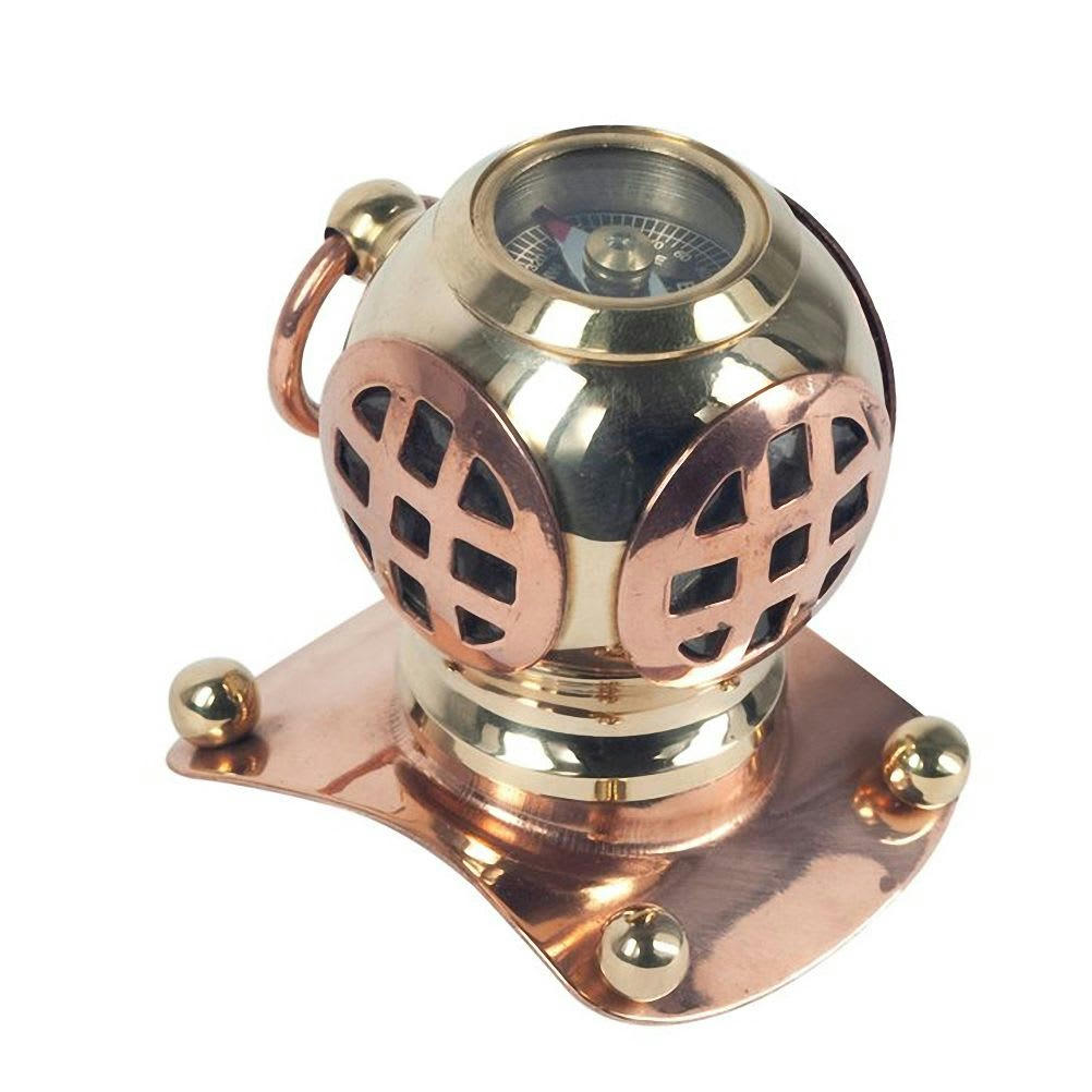 SCAPHANDRIER - Presse papier boussole en forme de scaphandrier