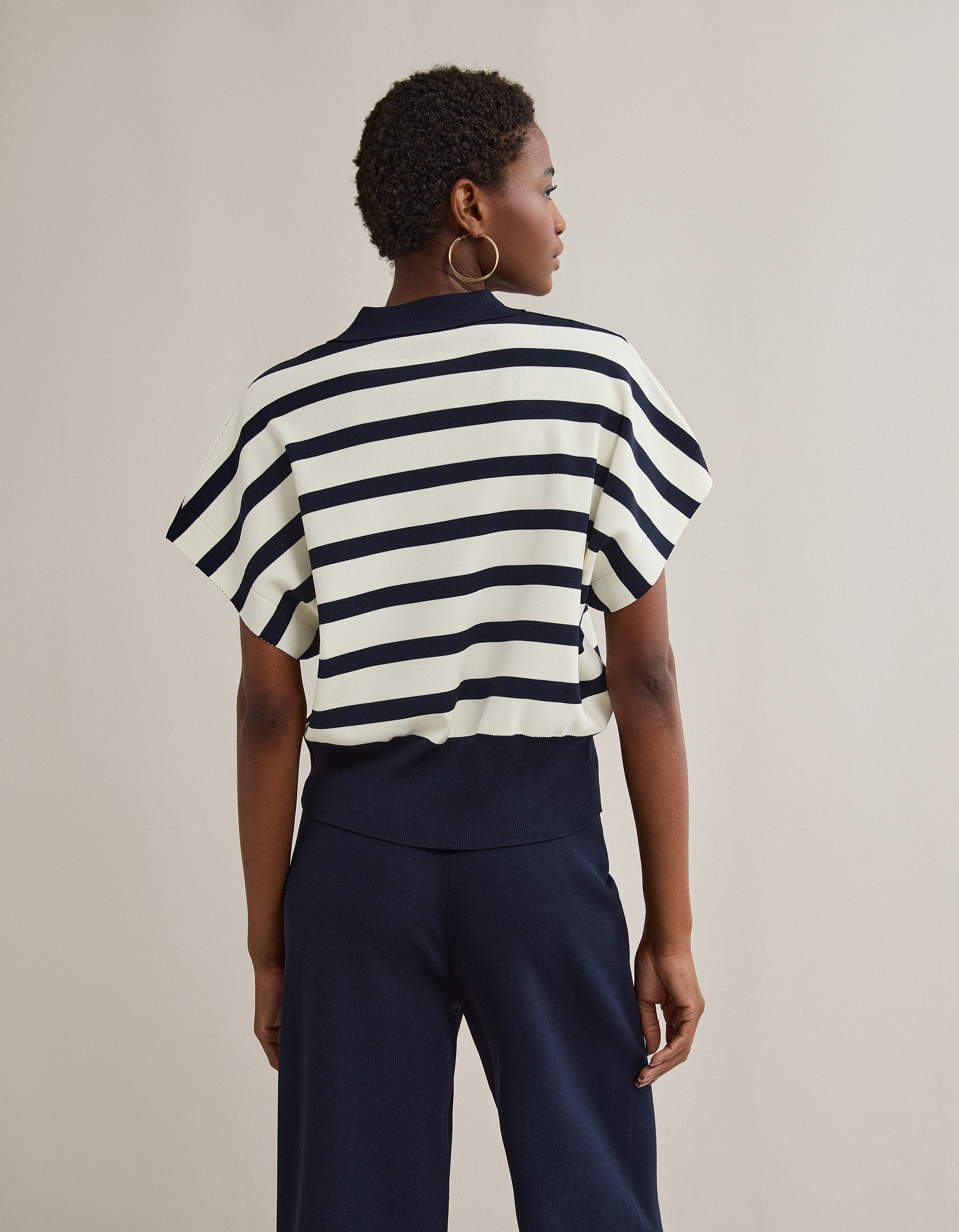 Polo de Malha, Mulher, Azul Escuro