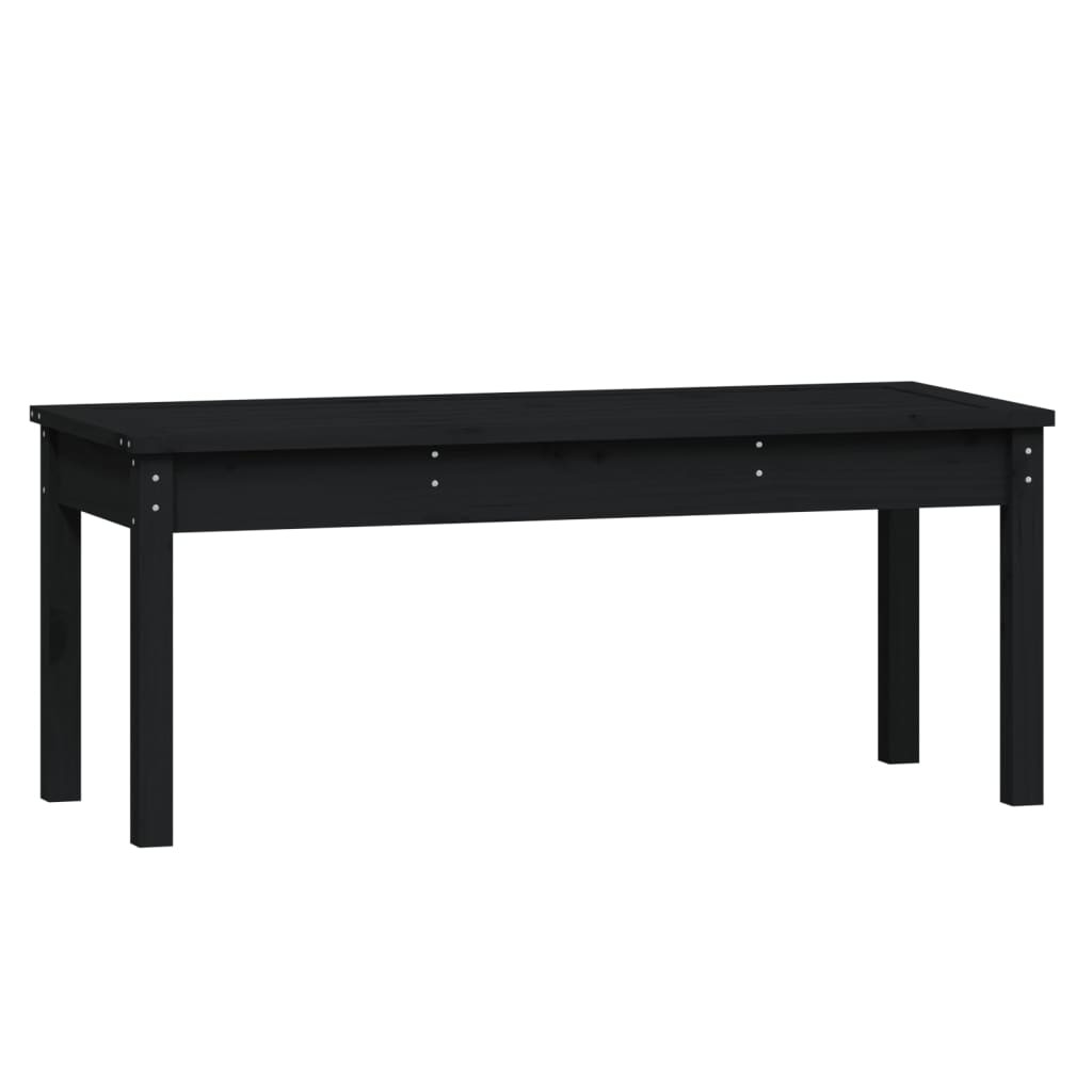 ławka ogrodowa Czarny 109 x 44 x 45 cm Drewno sosnowe vidaXL