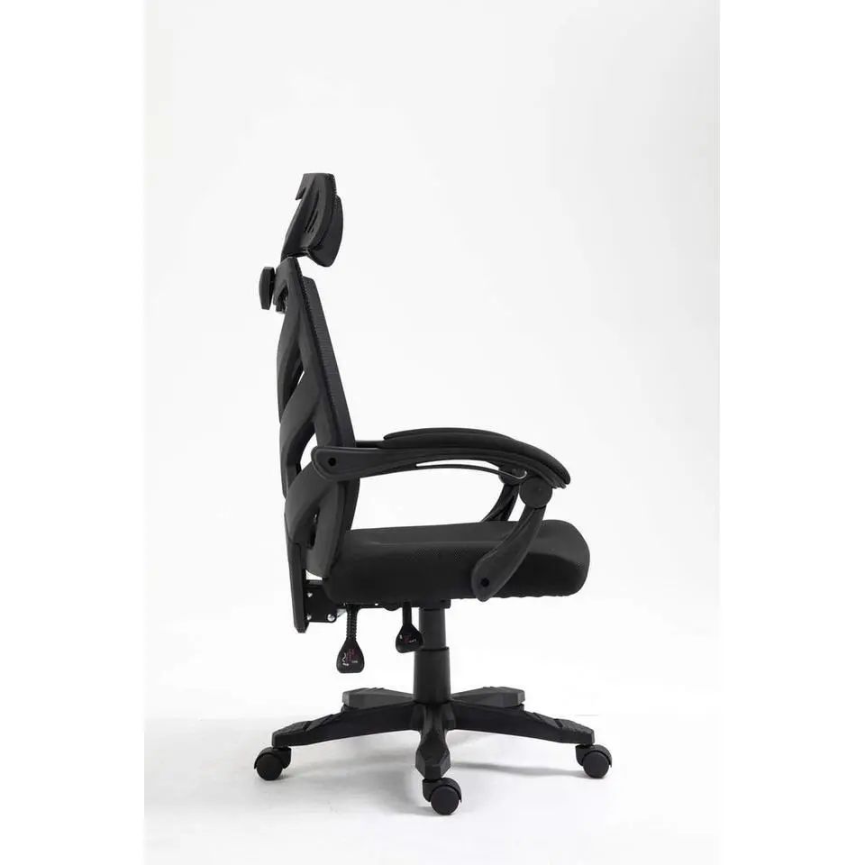 Bureaustoel Lissabon - Hoogte Verstelbaar - Ergonomisch - Zwart