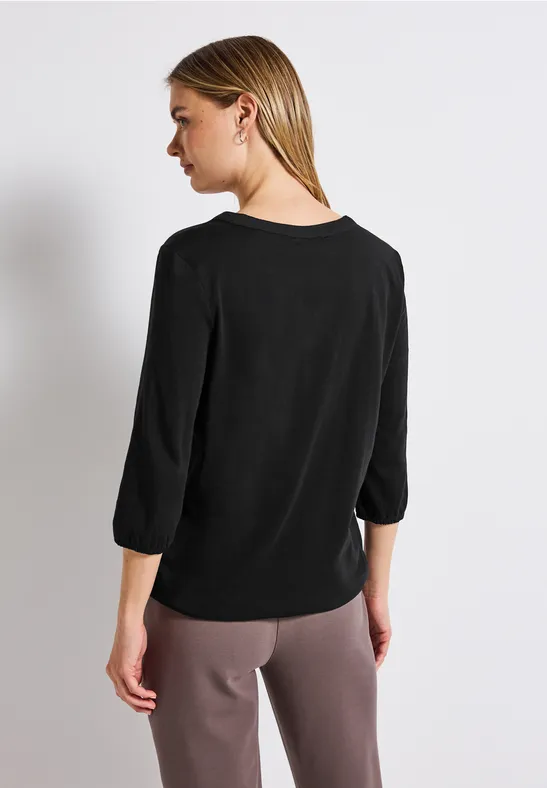 Split Neck Jersey Shirt