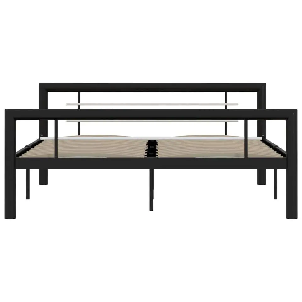 vidaXL - Bed frame met hoofdeinde - Wit - Massief grenenhout - 140x190 cm