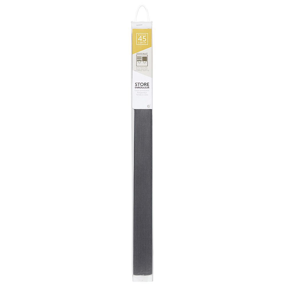 Store enrouleur jour/nuit gris anthracite 45x185cm