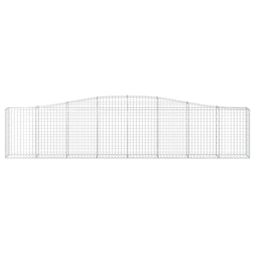 NNEVL Arched Gabion Baskets 7 pcs 400x30x80/100 cm Galvanised Iron