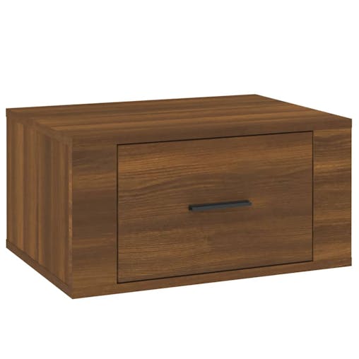 NNEVL Wall-mounted Bedside Cabinets 2 pcs Brown Oak 50x36x25 cm