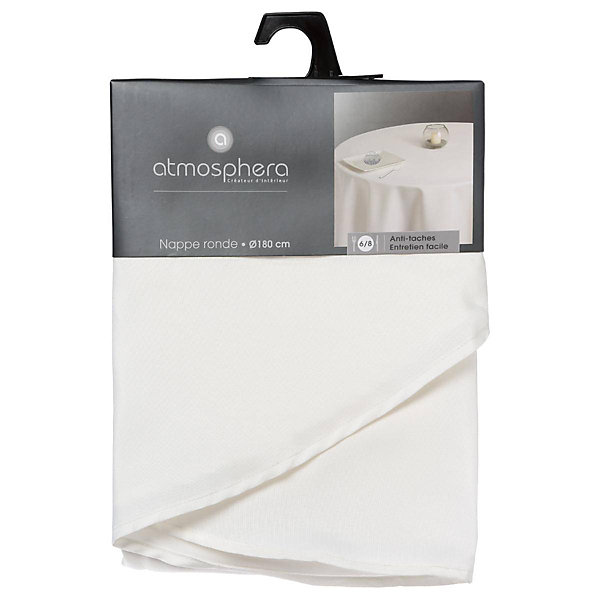 Nappe anti-tâche ivoire - D180 cm - Atmosphera
