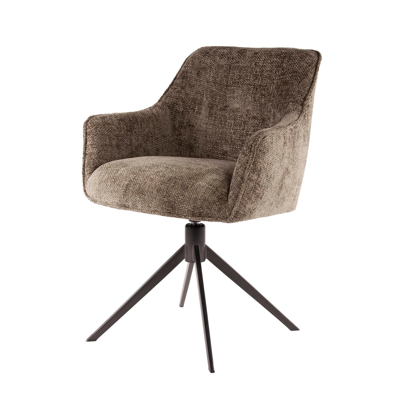 Giga Meubel Eetkamerstoel Pull - Taupe - Draaibaar - Set van 2 - Set van 2