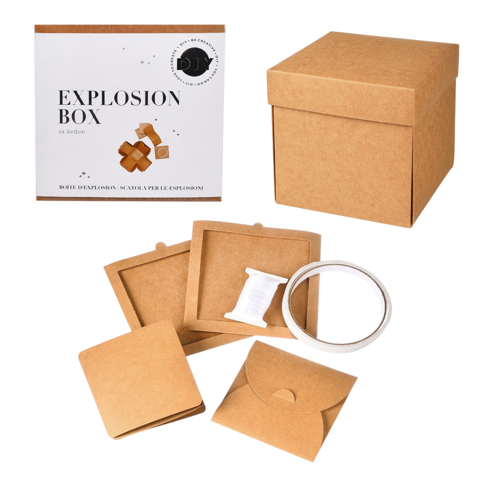DIY-Explosionsbox Beige,B 120 x H 120 x T 120 mm