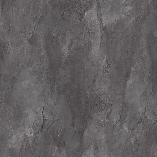 Panneau mural de salle de bain l.150 x H.255 cm, schiste anthracite, Schulte DécoDesign
