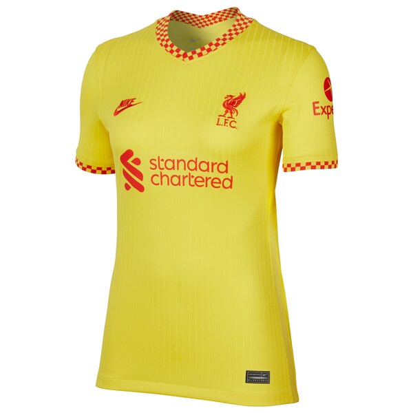 Liverpool Nike Women's 2021/22 Third Breathe Stadium Custom Jersey - Yellow