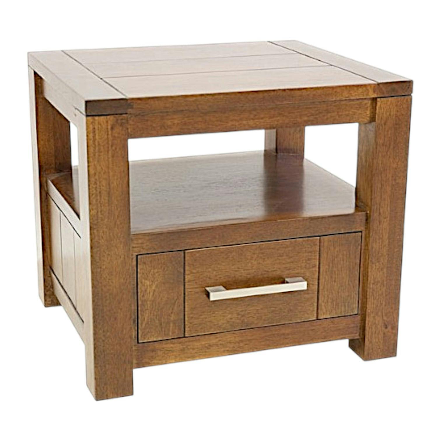 Table de chevet moderne hévéa massif ATTAN