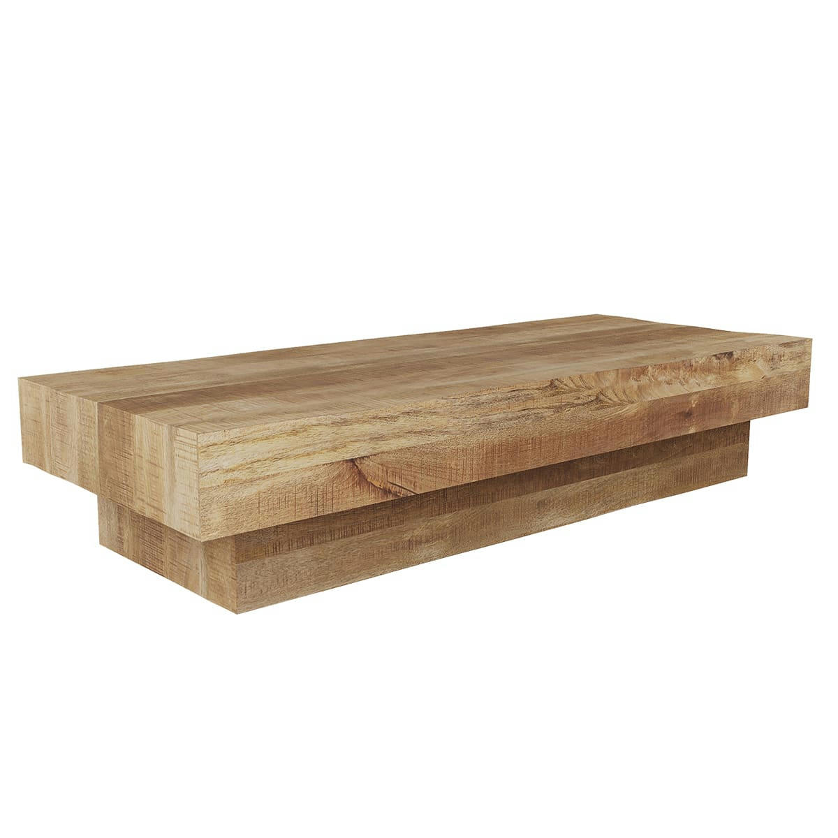 ARÉTO - Table basse rectangulaire en bois de manguier