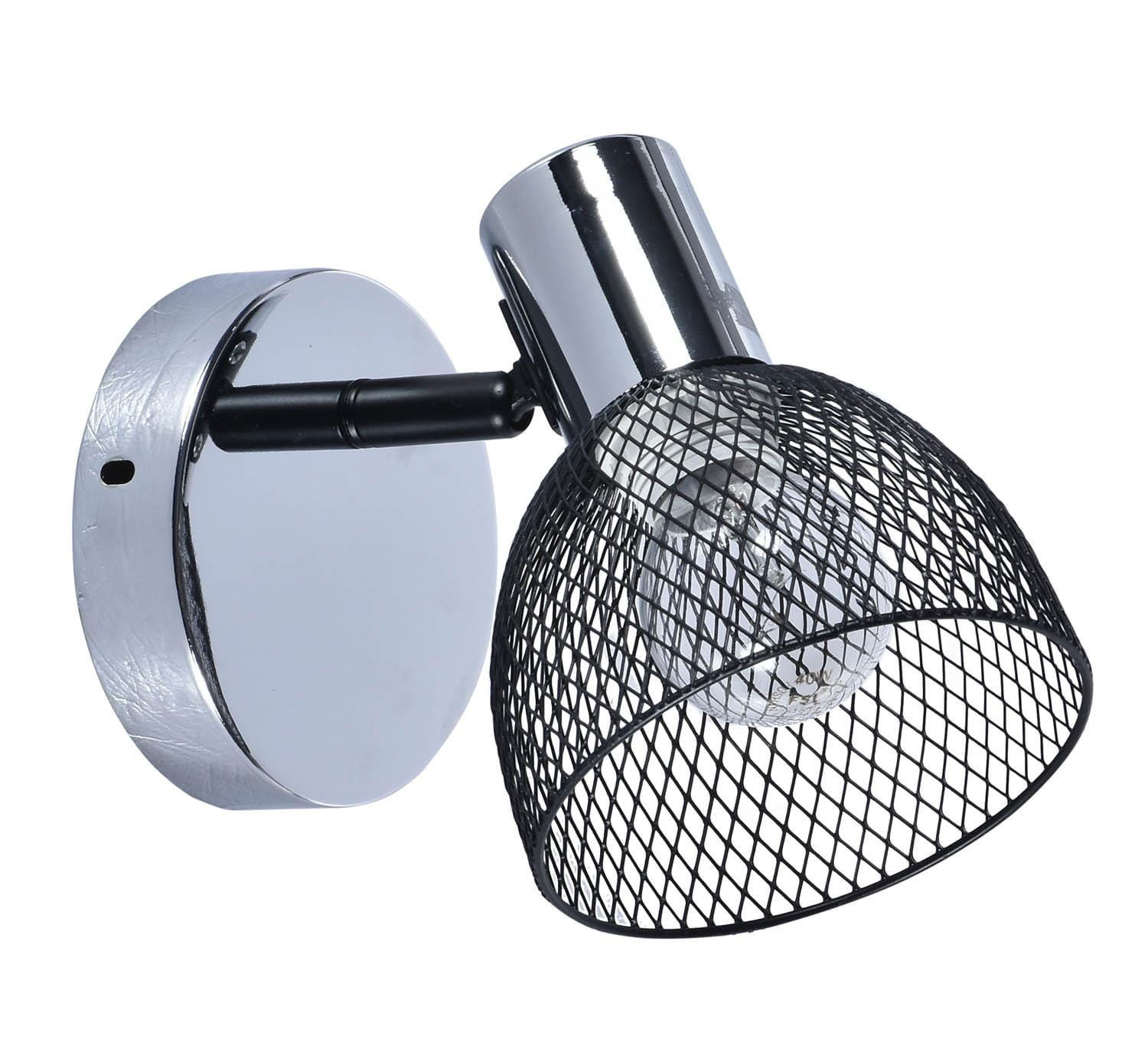 Kinkiet srebrny RONI 1xE14x60W wym:10,5x10,5x18cm IP20 Lampex