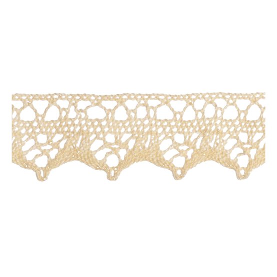 Natural 30mm Cotton Lace Trim by the Metre
