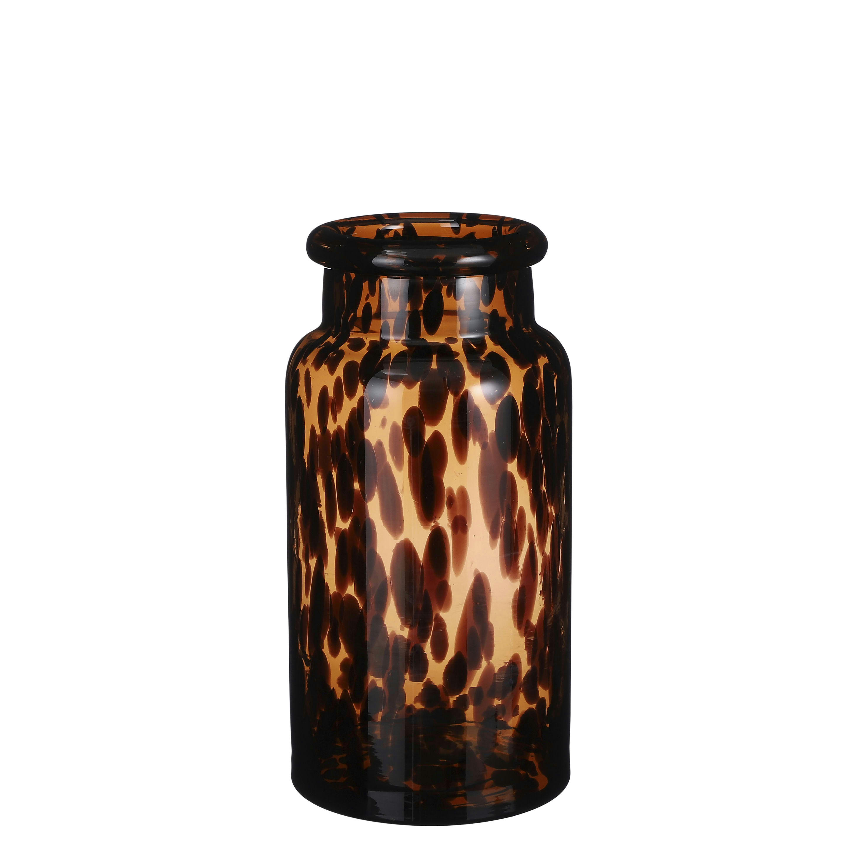 TIGER - Vase en verre marron H30