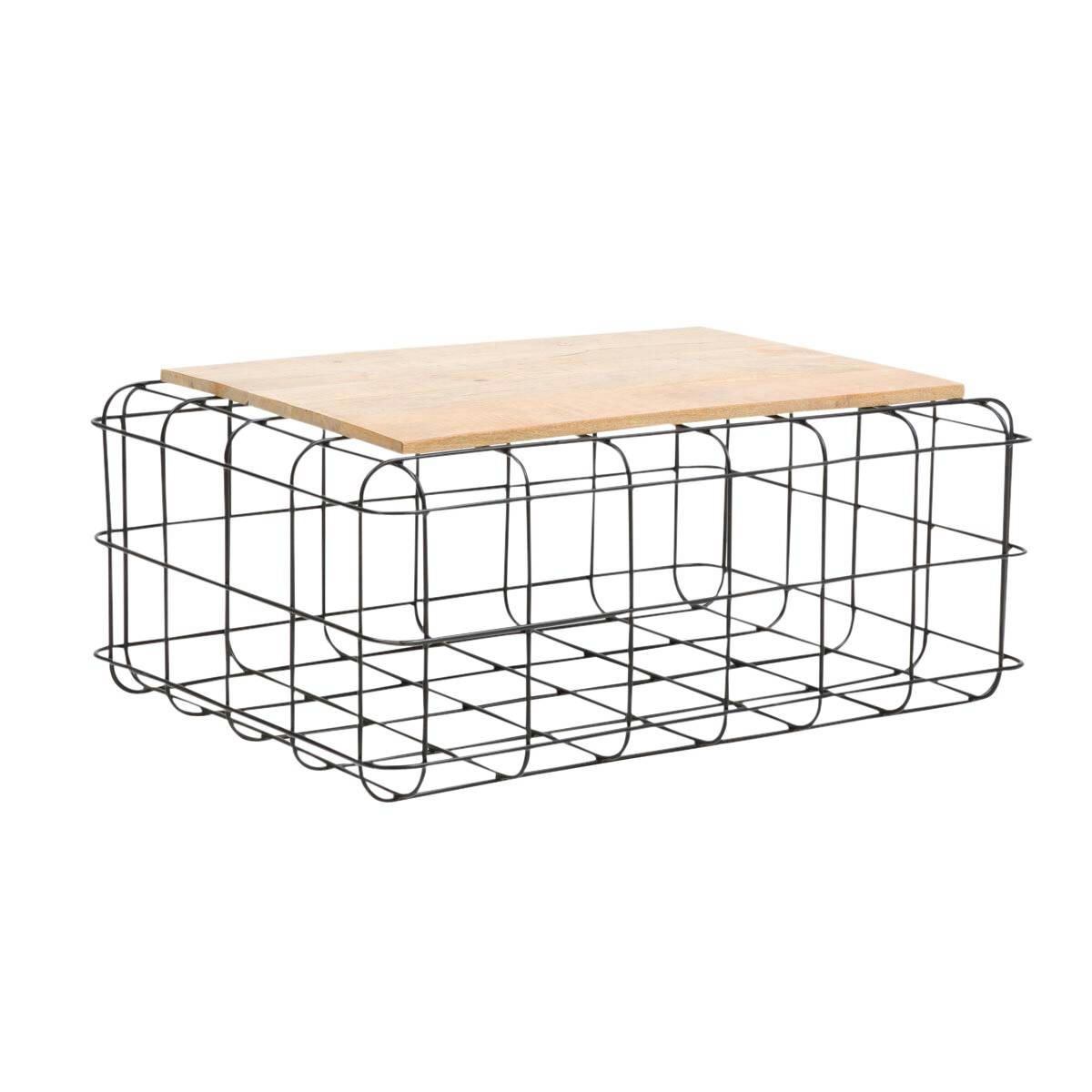 MIM - Table basse en métal noir 103 cm