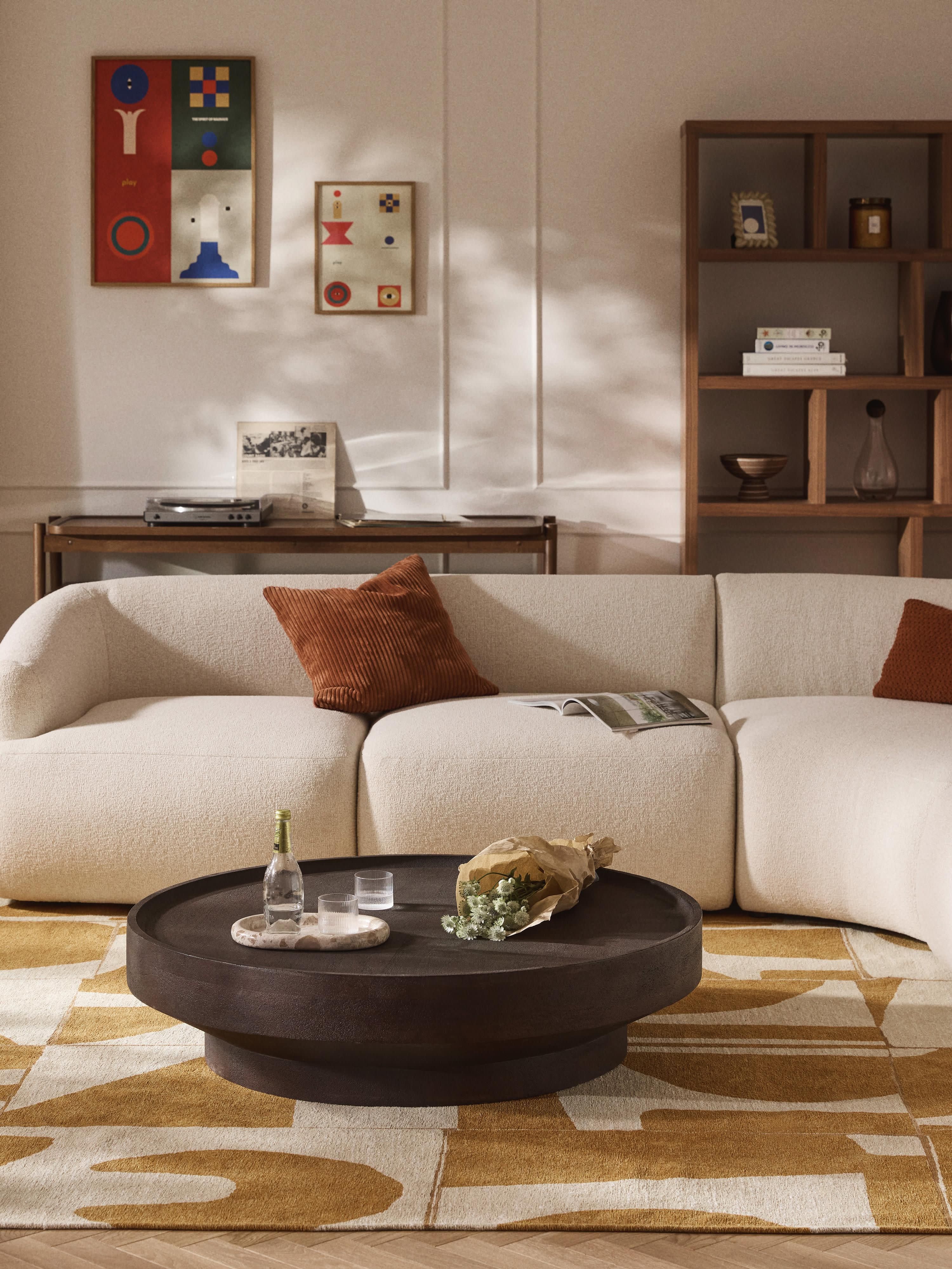 Runder XL Couchtisch Benno aus Mangoholz